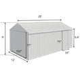 Load image into Gallery viewer, 12'x20' Heavy-Duty Metal Garage Shed