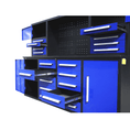 Load image into Gallery viewer, 7 ft Garage Workbench Cabinet (18 Drawers & 4 Cabinets & Pegboard)