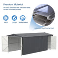 Load image into Gallery viewer, 13'x20' Metal Shed with Double Front Doors & Side Entry Door