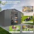 Load image into Gallery viewer, 13'x20' Metal Shed with Double Front Doors & Side Entry Door