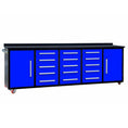 Load image into Gallery viewer, 10ft Workbench Storage Cabinet with 15 Drawers & 2 Cabinets