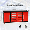 Load image into Gallery viewer, 7ft Heavy Duty Workbench with 10 Drawers & 2 Cabinets