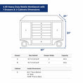 Load image into Gallery viewer, 4.5ft Heavy Duty Mobile Workbench with 7 Drawers & 2 Cabinets
