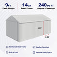 Load image into Gallery viewer, 12'x20' Heavy-Duty Metal Garage Shed
