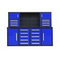 Load image into Gallery viewer, 7 ft Garage Workbench Cabinet (18 Drawers & 4 Cabinets & Pegboard)
