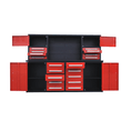 Load image into Gallery viewer, 7 ft Garage Workbench Cabinet (18 Drawers & 4 Cabinets & Pegboard)
