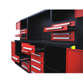 Load image into Gallery viewer, 7 ft Garage Workbench Cabinet (18 Drawers & 4 Cabinets & Pegboard)
