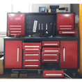 Load image into Gallery viewer, 7 ft Garage Workbench Cabinet (18 Drawers & 4 Cabinets & Pegboard)
