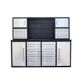 Load image into Gallery viewer, 7 ft Garage Workbench Cabinet (18 Drawers & 4 Cabinets & Pegboard)
