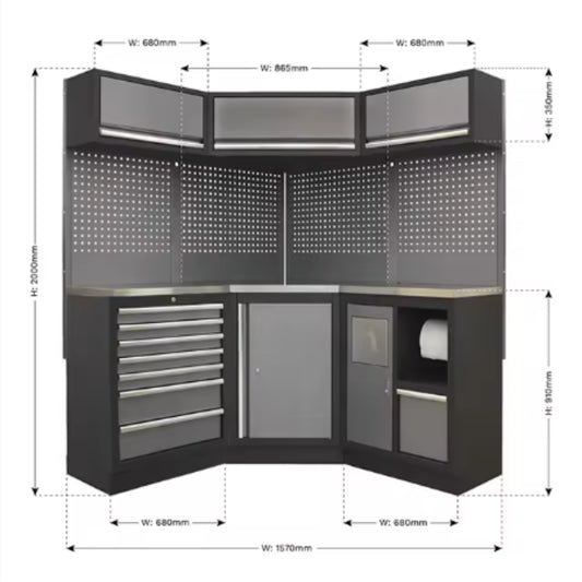 IronHaven CornerPro Modular Workstation Suite